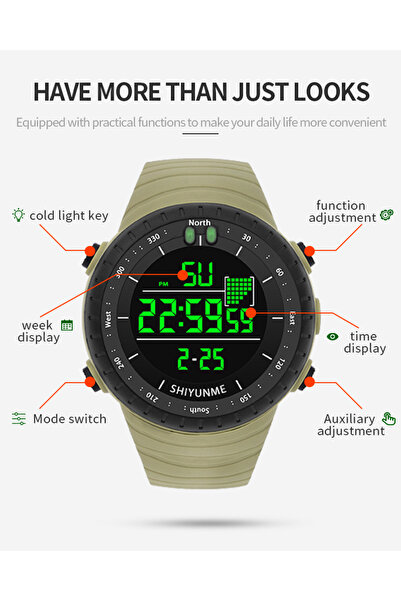 shiyunmei Men's sports digital watch, with a stylish appearance, is an ideal gift for family and friends