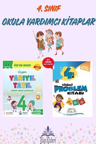 Üçgen Yayıncılık Üçgen 4.Sınıf Yarıyıl Tatil Kitabı (1.Dönem Konularını Kapsa...