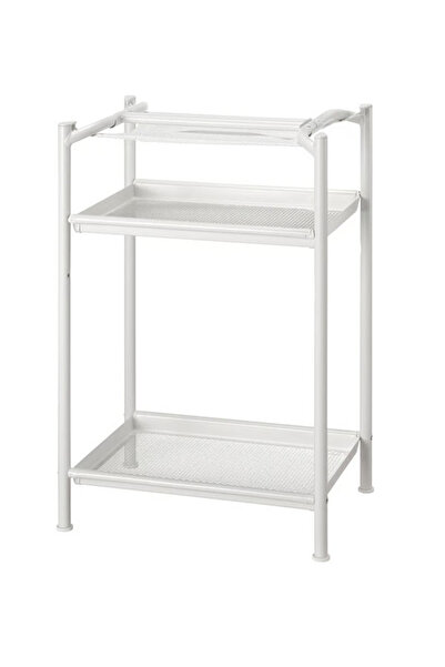 SPAND رجل طاولة مع تخزين., أبيض