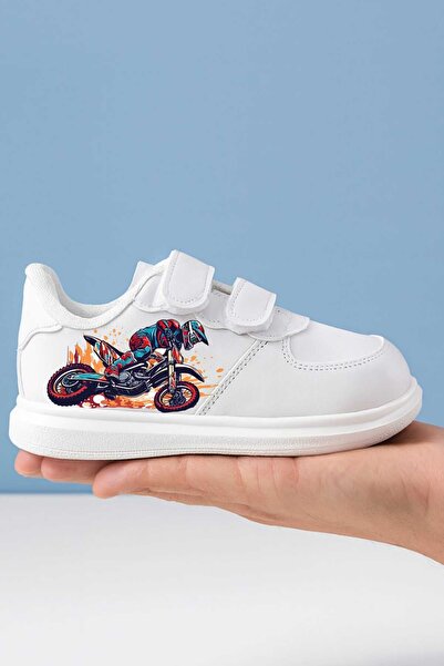 lias desing Moto Cross Boy Printed Boys' Strappy Sports Shoes Sneaker