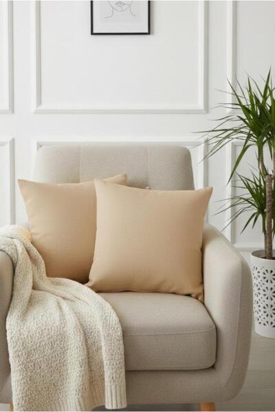 ALTINPAMUK Rio Flat Linen Cushion Cover 2 Pieces Square Gray