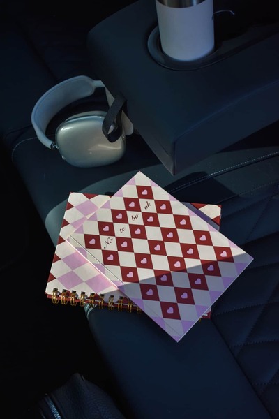 Paper Lab Studio Paper Lab Pink & Red Plaid Dotted Notebook (A5)