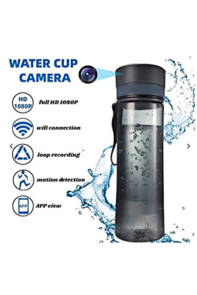 Electronic SPY Wifi Water Bottle Camera 1080P – Full HD Night Vision for Fishing Gear Shop Safety (Leisure)