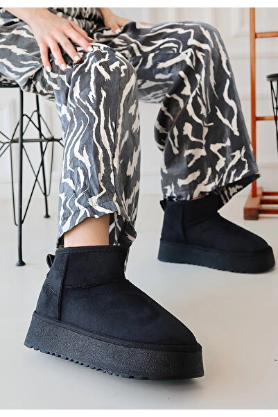 ZENGEZUR MALL Nrzsnt Linne Black Suede Boots (105659) (Size: 36)