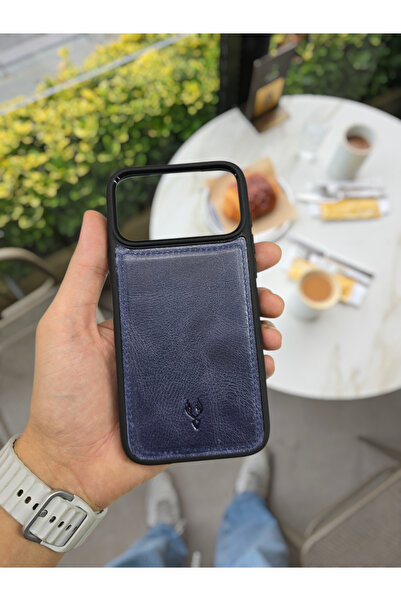 Visso leather İphone 17 PRO MAX Tam Uyumlu Hakiki Deri Premum Silikon İsme Öz...