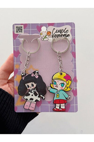 Planet Butik Pop Girl 2-Pack Keychain