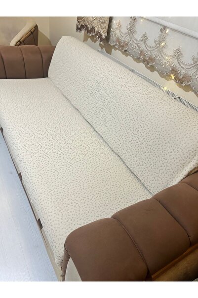 Tekstilsa Fleece Sofa Cover New Fashion Cream Color 1 Piece 210*170 cm Anti-Slip and Wrinkle-Free Design 1 Piece