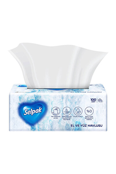 Selpak Hand Face Towel 100 Pieces (5 Pcs)