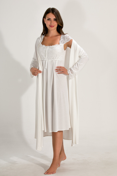 LORIAN'S 2092 Maternity Nightgown and Dressing Gown Set