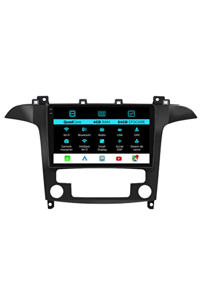 NavStore Navigatie Ford S-Max (2006 - 2015),QuadCore, 9Inch, 4Gb Ram, 64Gb Stocare, Carplay, Clima automata