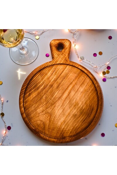 kılıç ahşap CNC & LAZER New Year's Plate - Presentation Tray - New Year's The...