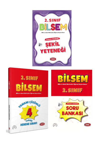 Data Yayınları 2026 Data 2.Sınıf Bilsem Sınavına Hazırlık Soru Deneme ve Şeki...