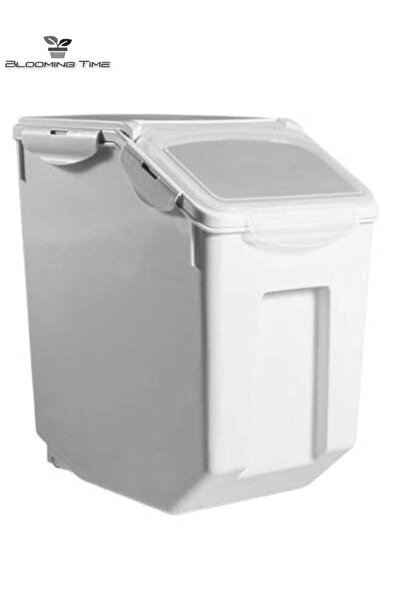 BLOOMING TIME Household Kitchen Plastic Sealed Rice Bucket Moisture Proof And Insect Proof Storage Box Transparent