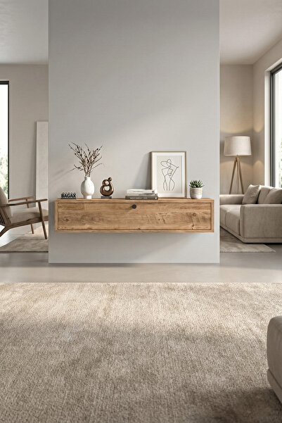 BAGAX Tek Kapaklı Modern Dresuar Antre Hol Dekoratif Dresuar Mobilya 100 CM