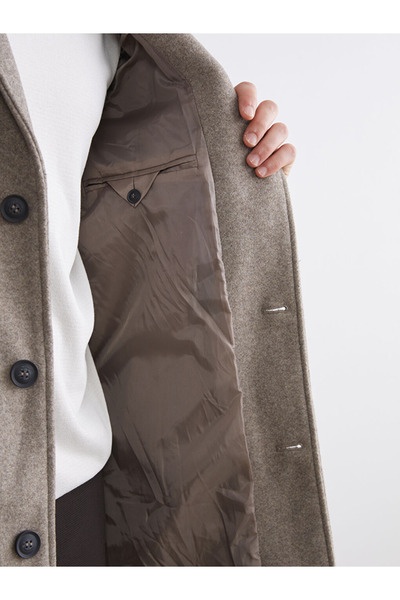 LC Waikiki Southblue brown standard mold men's cashmere coat