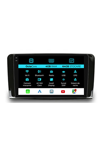 NavStore Navigatie Mercedes Benz ML W164 | GL X164 (2005 - 2012), 9Inch, 4Gb Ram, 64Gb Stocare, Carplay