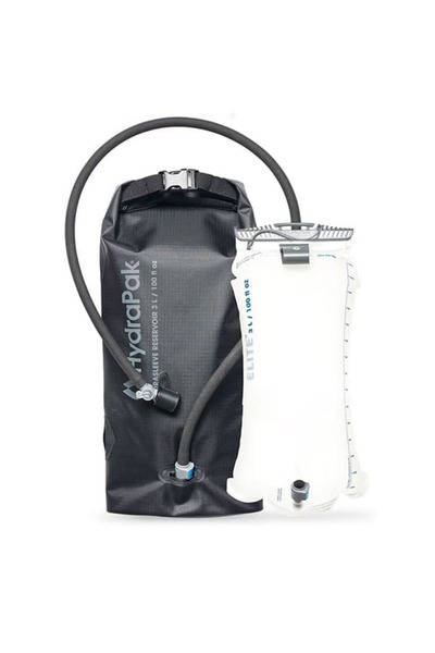 Hydrapak حقيبة هيدراسليف 3 لتر للترطيب (لون أسود)، غلاف عازل مقاوم للماء من ق...