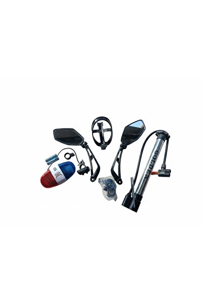 efor bike 4 Parça Bisiklet Aksesuar Seti - Pompa,Ayna,Korna,Suluk Tutacağı