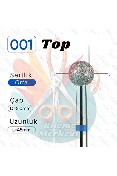 VLADMİVA Elmas Freze Top Mavi 0,5 mm