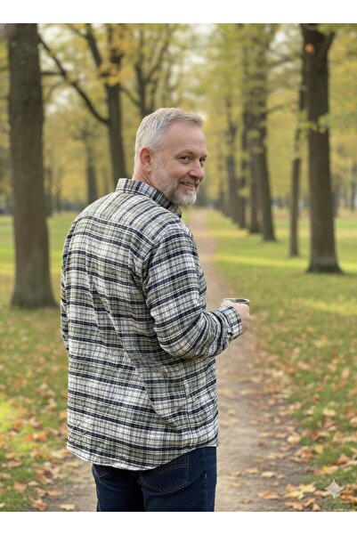 ALBERTO MALDİNİ Classic Single Pocket Wool Dad Shirt