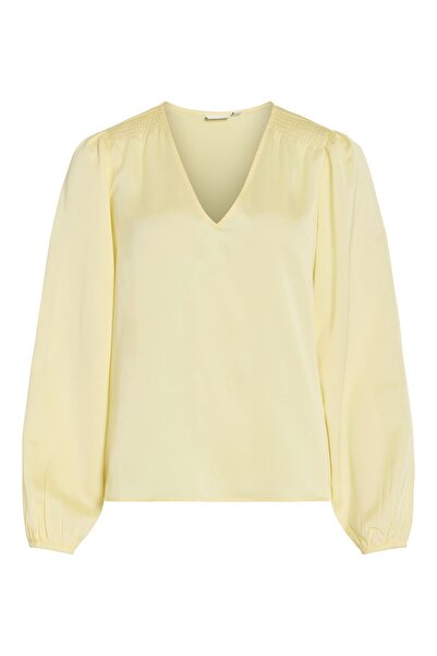 VILA Oberteil mit langen Ärmeln VIELLETTE V-Ausschnitt