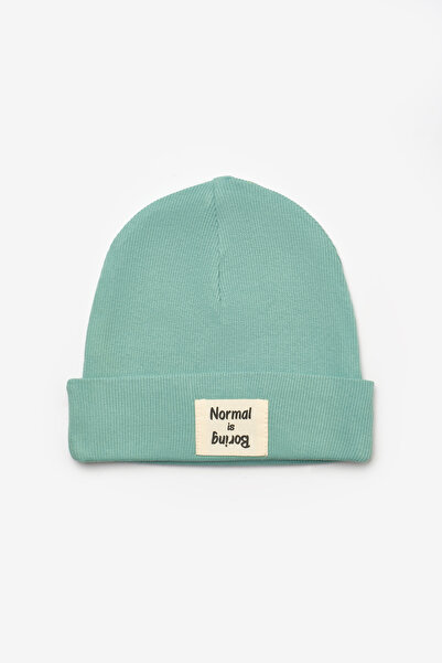 Le Mabelle Mint Normal Is Boring Mottolu Children's Beanie