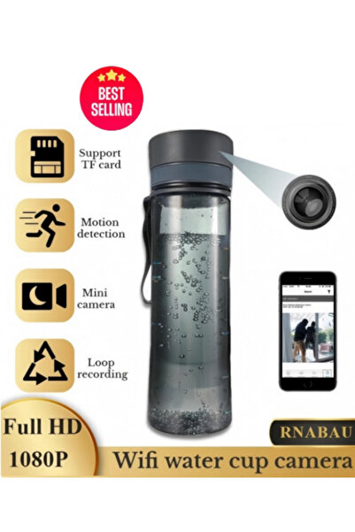 Electronic SPY HD 1080P Water Bottle Camera – Motion Detect, Night Vision for Repairman Monitoring (Service)