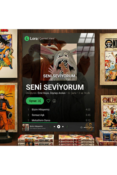 Lora Loom Kişiye Özel Premium Spotify Metal Poster – Modern Duvar Dekoru Şık ...