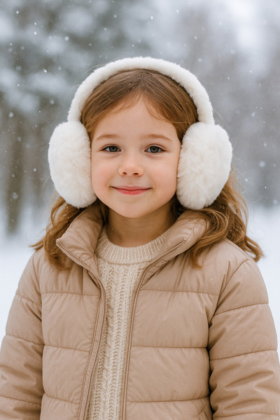 Luminos Butik Екрю Дитячі імпортні складані плюшеві навушники KLK02