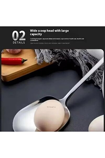 Doori 1 Piece Stainless Steel Serving Spoon Presentation Spoon Salad Spoon Sauce Spoon Rice Spoon