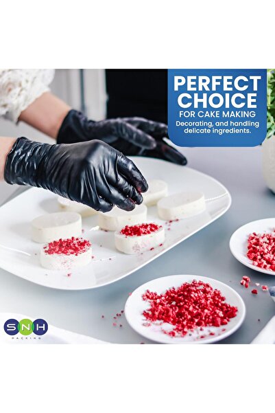 SNH Packing Disposable Vinyl Gloves 100 Units - Powder-Free, Latex-Free