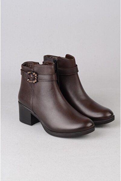 SEÇ KUNDURA SEÇ 61012-1 CIZME DE DAMĂ CU TACĂT DIN PIELE AUTENTICĂ (Înălțimea tocului: 6 cm) MARO