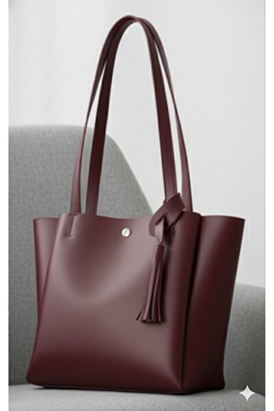 Madame Three-Compartment Women's Handbag Quality Faux Leather Shopper