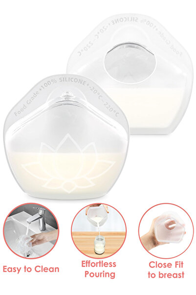 DMYRDH جامع الحليب للرضاعة الطبيعية، وعاء سيليكون لجمع الحليب، حافظ حليب الأم القابل للارتداء، أكواب الرضاعة