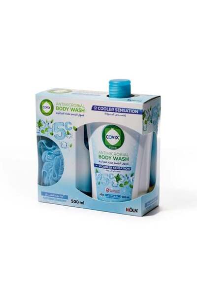 COVIX CARE غسول للجسم برائحة النعناع المضاد للبكتيريا مع الليفة - 500 مل