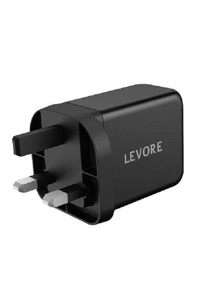 Levore Wall Charger GaN 65W 3-Port Black LGW131-BK
