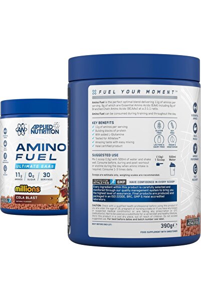 applied nutrition Amino Fuel EAA, Cola Blast, 30 Servings, 11g of Aminos Per Serving