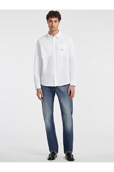 Guess Чоловіча біла сорочка Regular Fit M4YH37WGCF1-G011