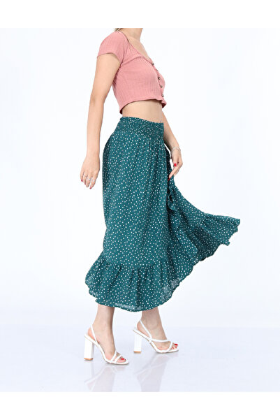 Cream Skirt, Turquoise