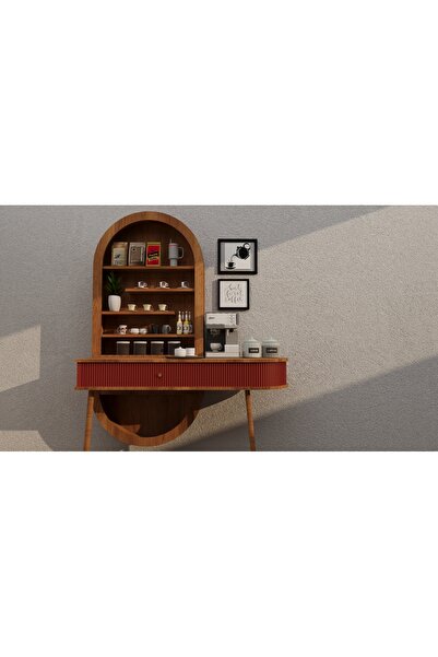 3mzp Mobilya Dekoratif Ledli Kahve Köşesi Dolabı