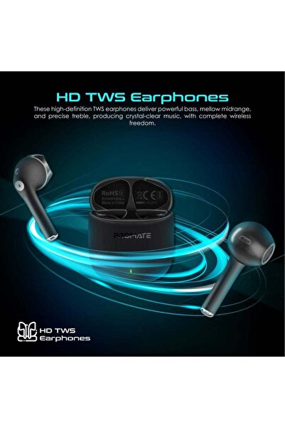 Promate Lima True Wireless Earbuds - Black