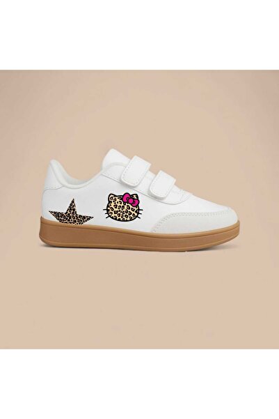 lias desing Heloo Animal Leopard Printed Girls' Sports Shoes Sneaker