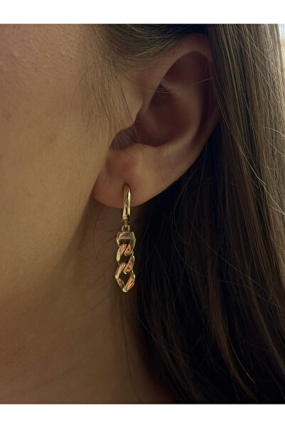 Has Kuyumcum 14 Ayar Altın Gurmet Zincir Küpe