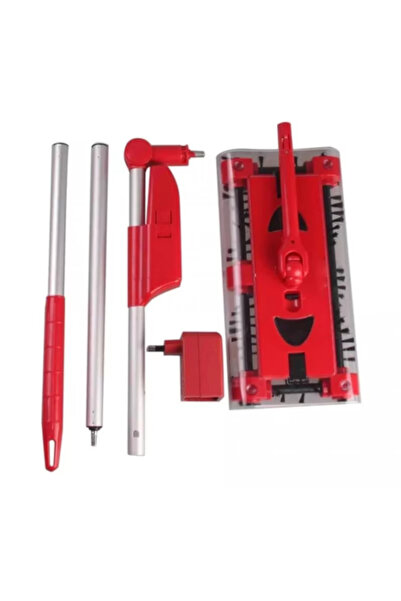 SokShop Mătură electrică rotativă, cap rotativ la 360°, 7,2 V, accesorii incluse, design modern, roșie