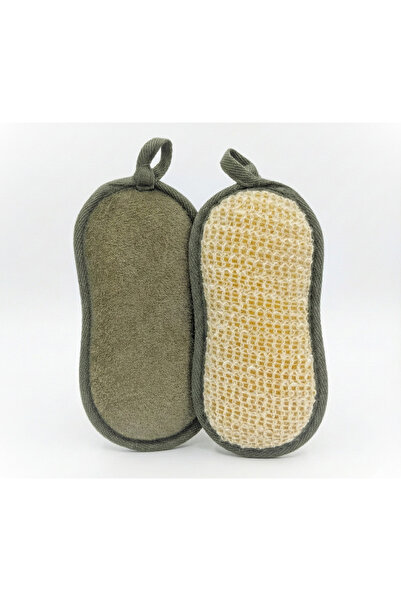 glitters ضمادات استحمام طبيعية من الليفة، عبوة من قطعتين - مقشر للجسم مزدوج ا...