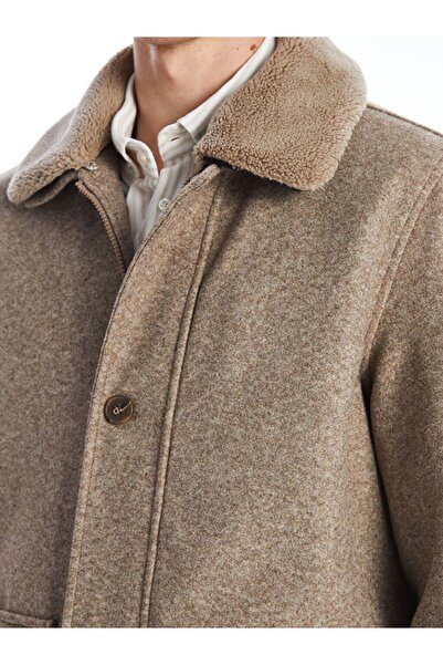 LC Waikiki Standard Fit Jacket Collar Men's Stamp Coat