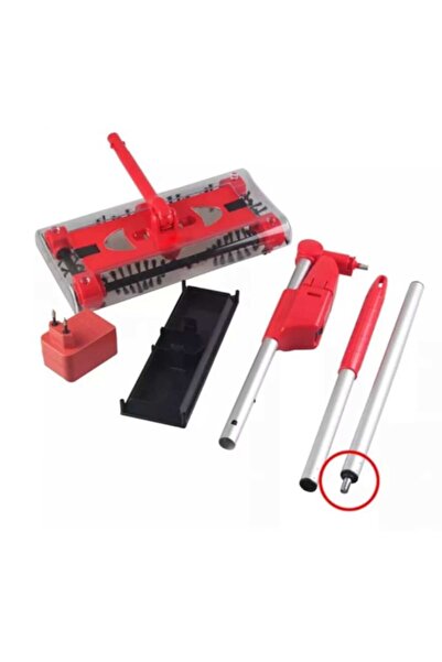 SokShop Mătură electrică rotativă, cap rotativ la 360°, 7,2 V, accesorii incluse, design modern, roșie