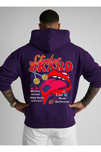 LORVEX Hanorac cu glugă tricou Oversize Unisex 100% bumbac cu imprimeu STUDIOS