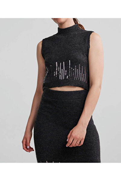 PIECES Vest, Dark grey