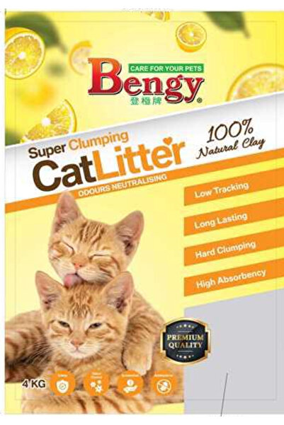 Bengy رمل قطط فاخر برائحة الليمون 4 كجم